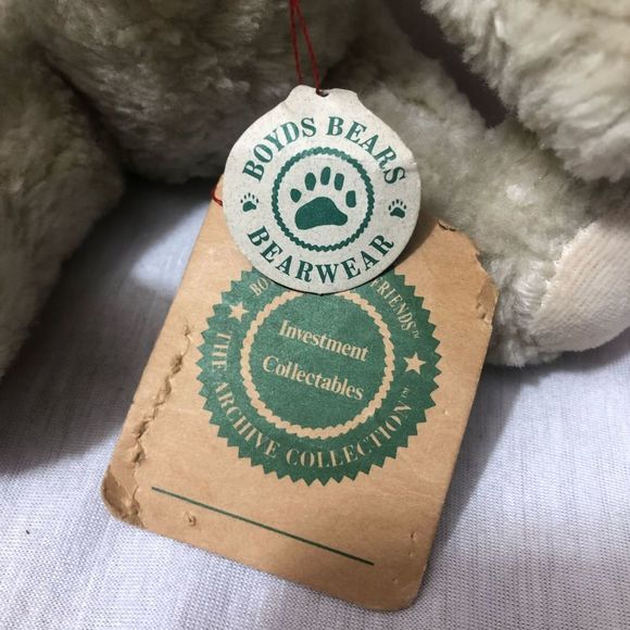 Vintage Boyd’s Bears Light Brown 11" Pink Hat Jointed Collectible Handmade - Picture 3 of 11